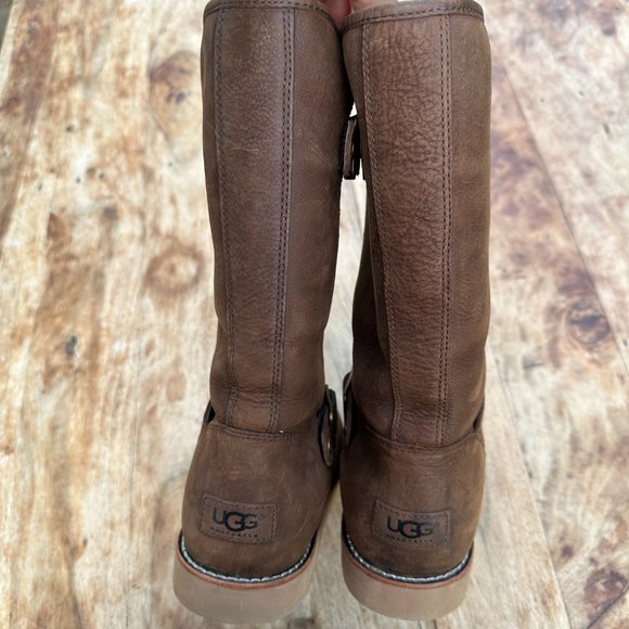 UGG Boots Kensington II Leather Double Buckle Brown 1004144 - Picture 11 of 12